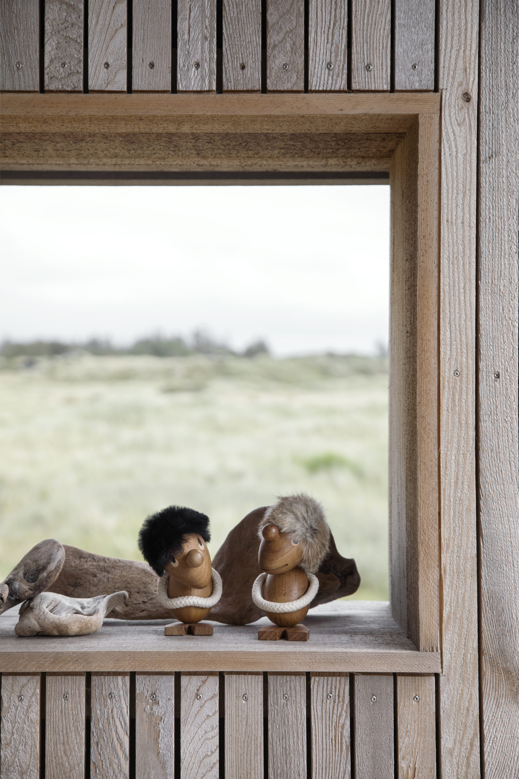 ARCHITECTMADE Optimist and Pessimist Teak Wood Home Accessory Denmark Hans Bølling