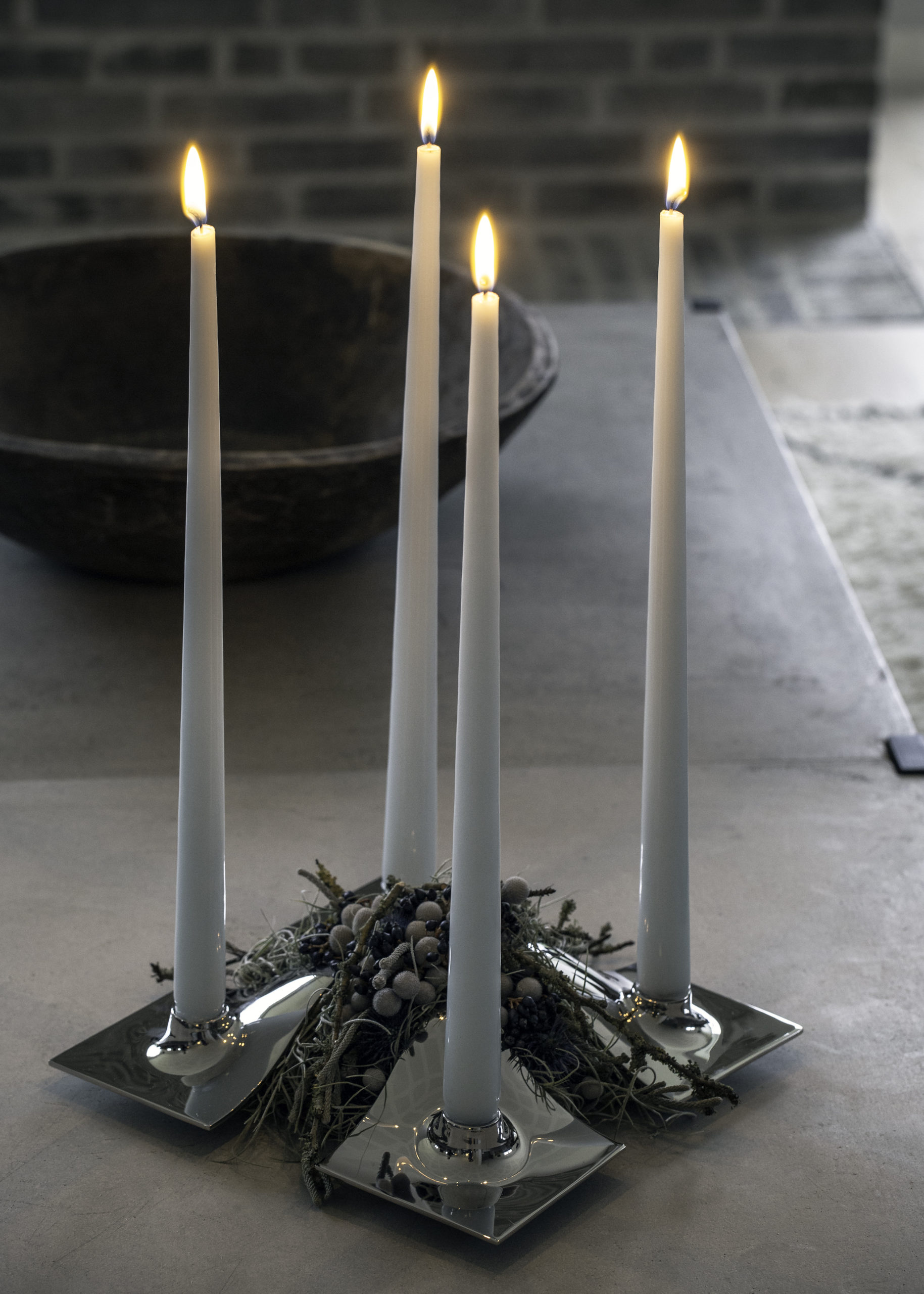 ARCHITECTMADE Quartet Stainless Steel Candleholder Denmark Hans Bølling