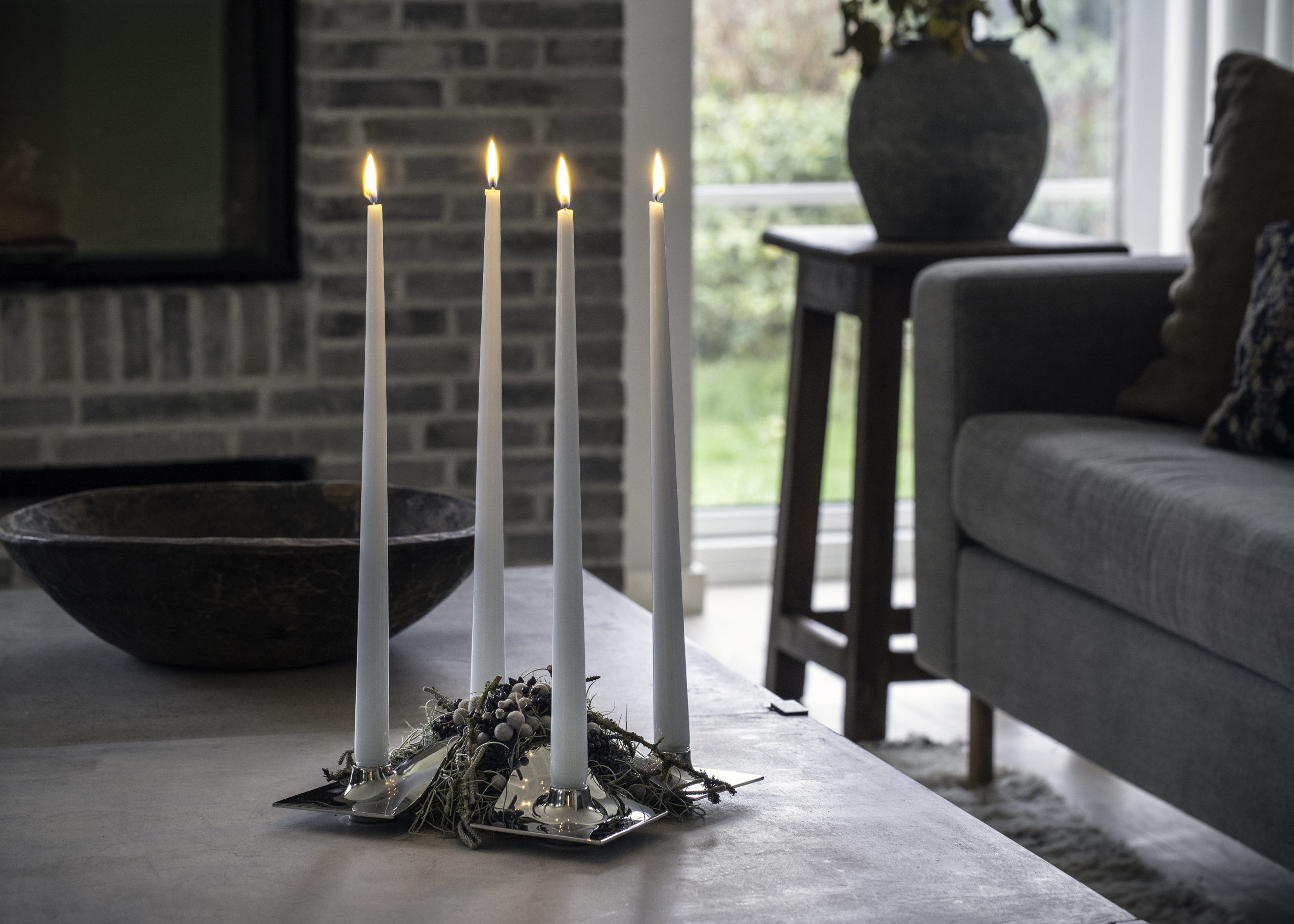 ARCHITECTMADE Quartet Stainless Steel Candleholder Denmark Hans Bølling