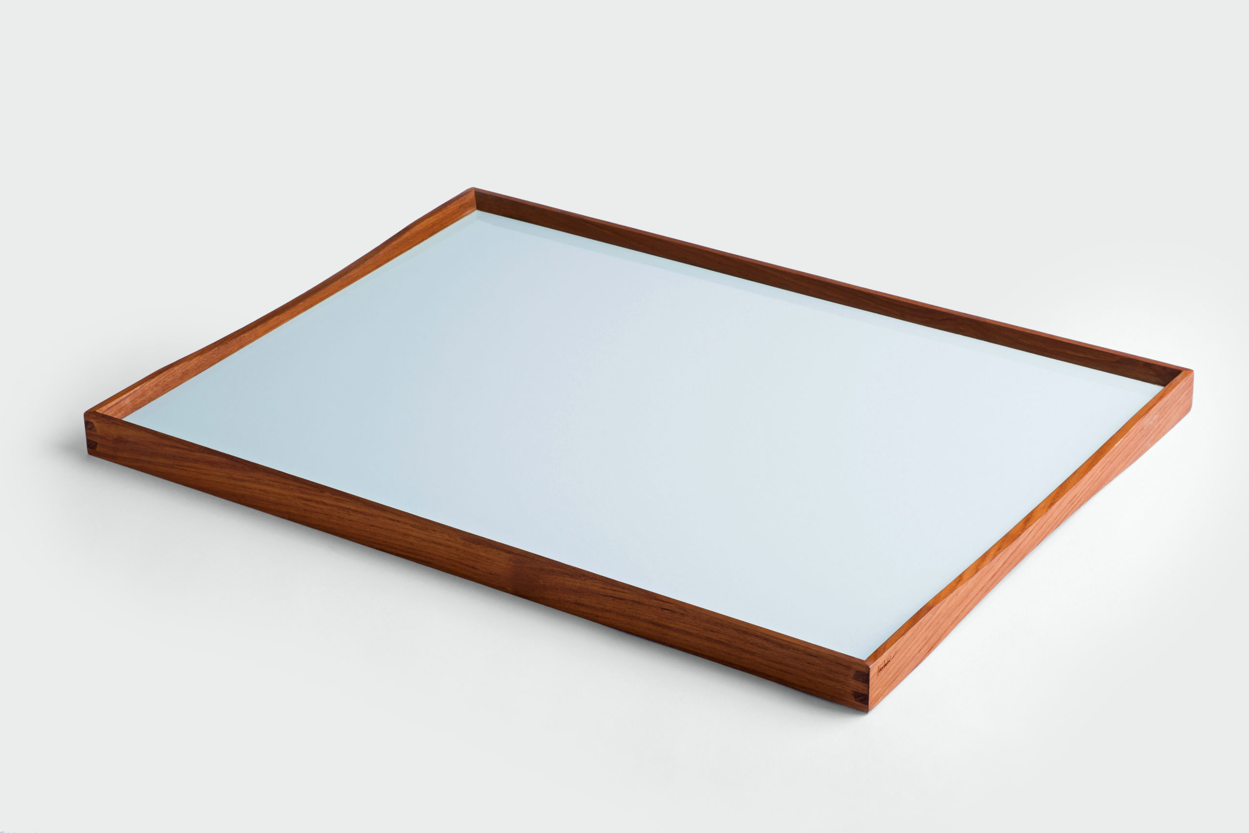 ARCHITECTMADE Turning Tray Large Blue Teak Laminate Finn Juhl