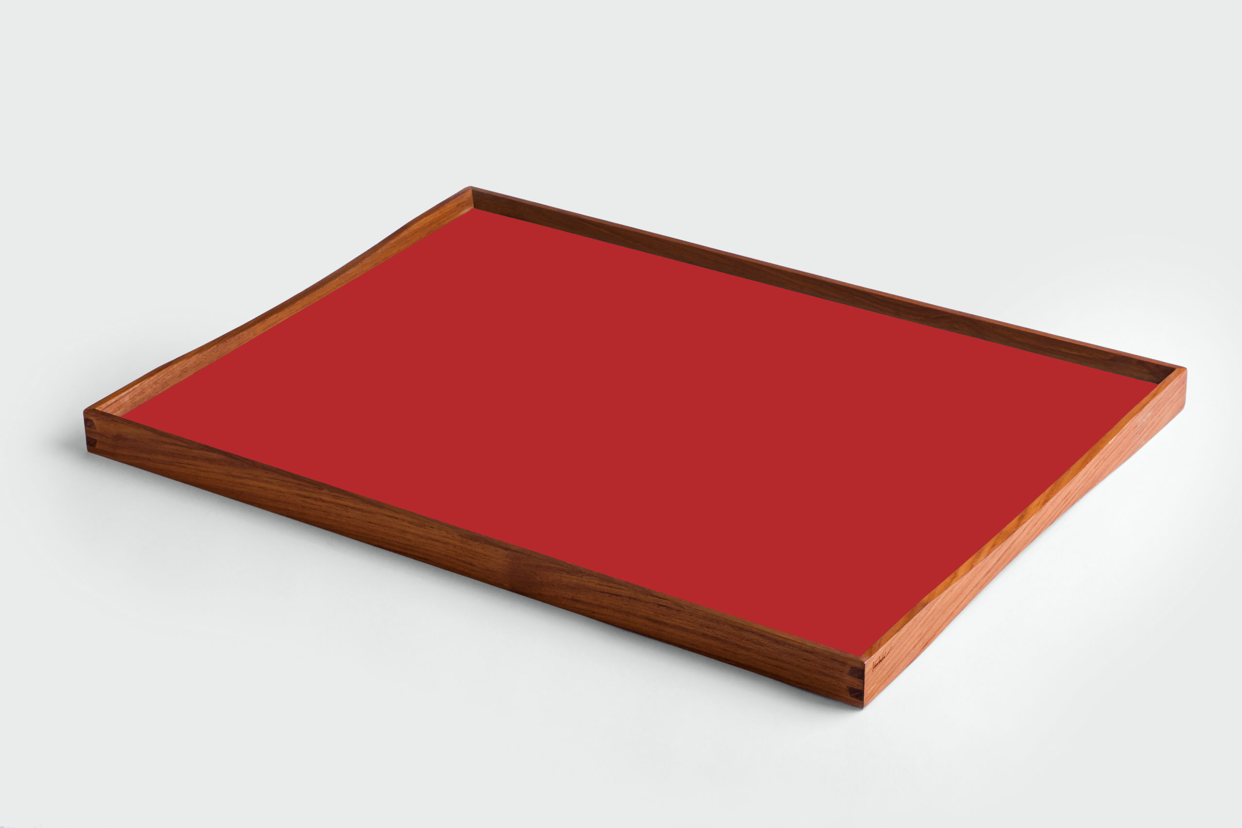 ARCHITECTMADE Turning Tray Large Red Teak Laminate Finn Juhl