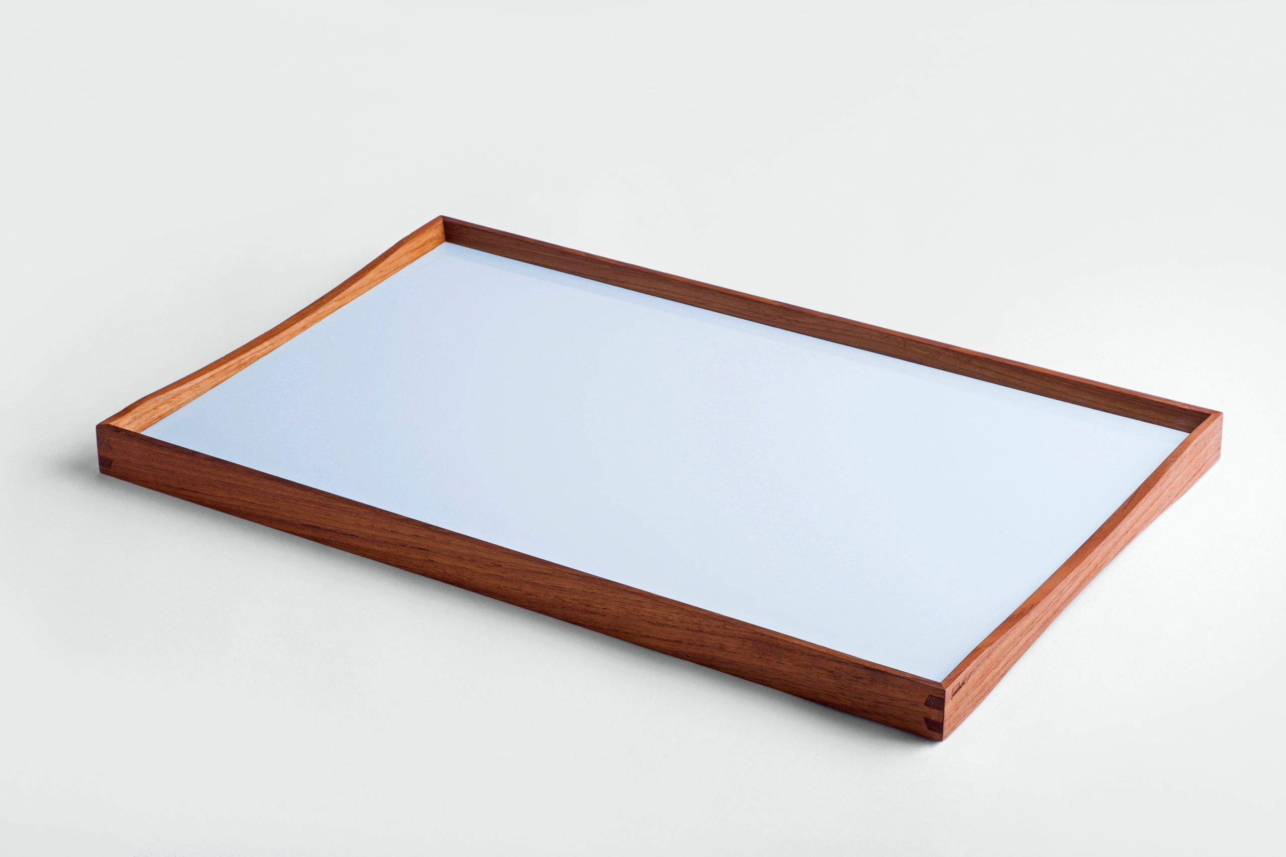 ARCHITECTMADE Turning Tray Medium Blue Teak Laminate Finn Juhl